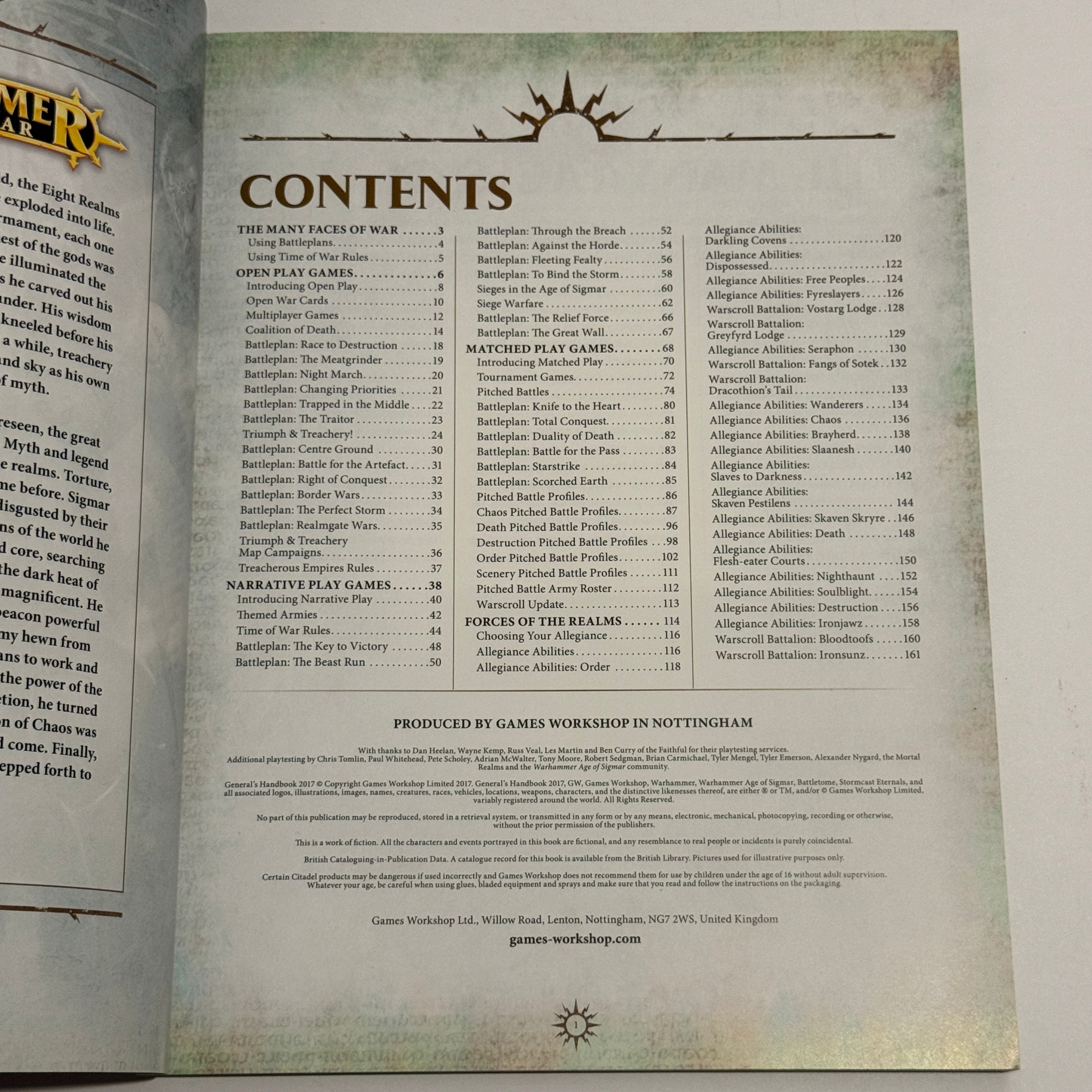 Warhammer: Age of Sigmar General's Handbook 2017