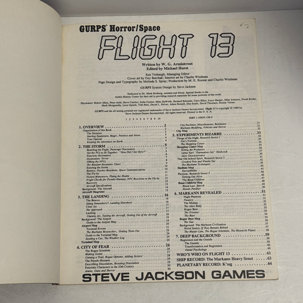 GURPS Horror/Space: Flight 13