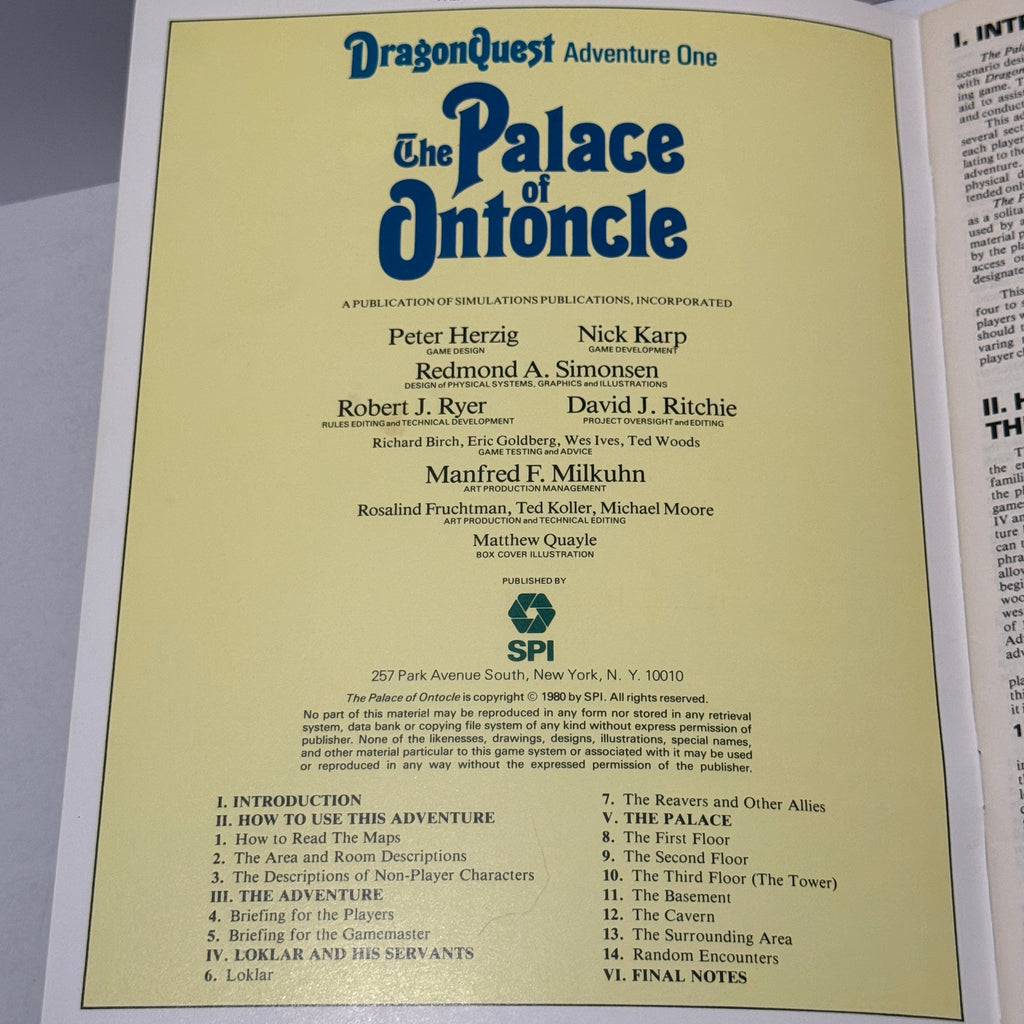 The Palace of Ontocle: Dragonquest Adventure #1