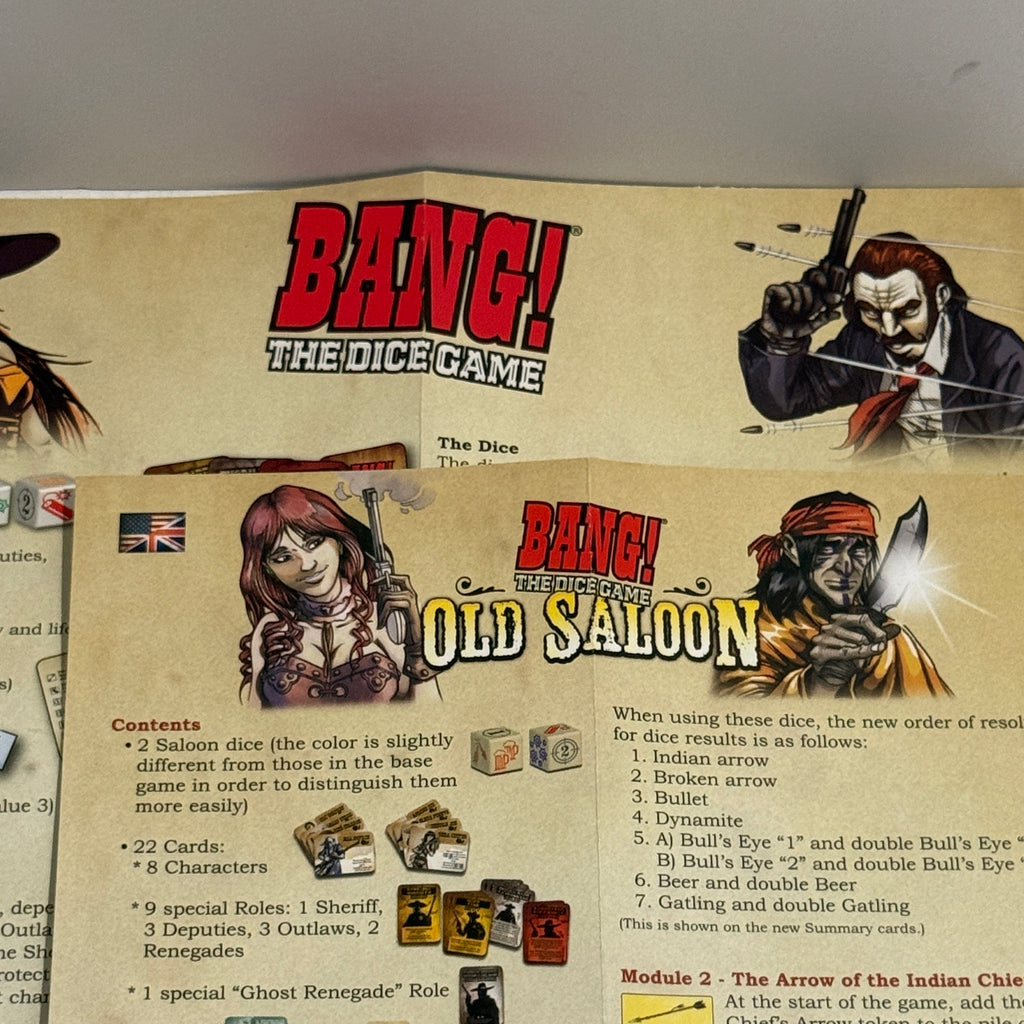 BANG! The Dice Game w/ Old Saloon Expansion - Sleeved Cards