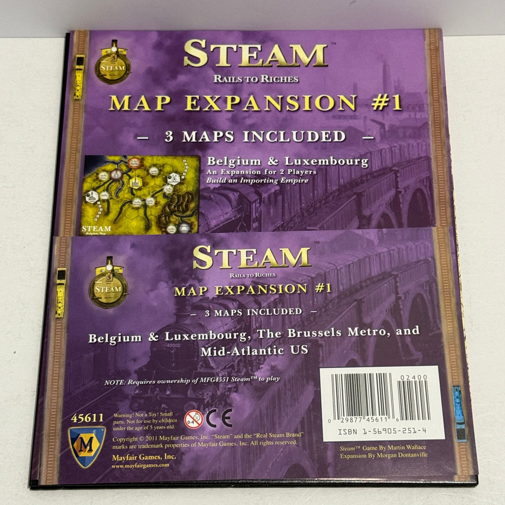 Steam: Rails to Riches Board Game w/ Expansions #1-5