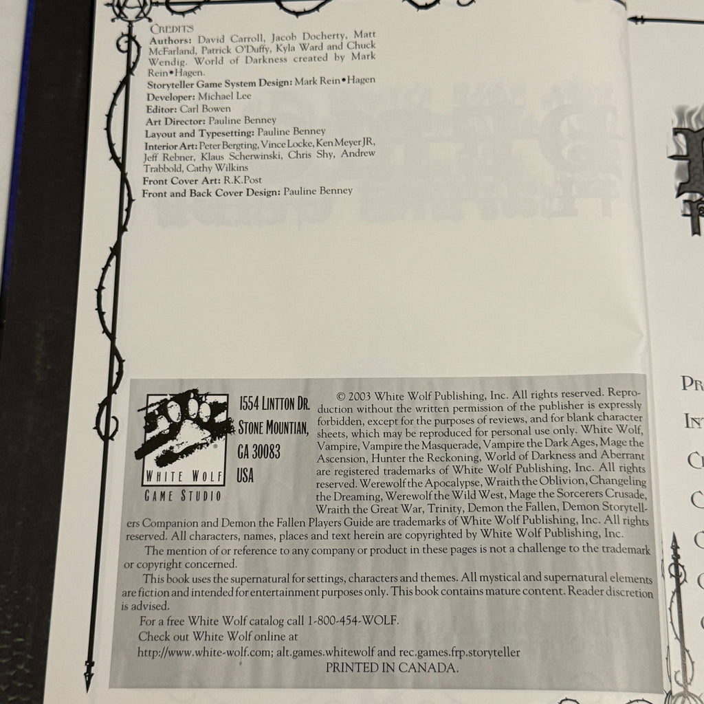 Demon: The Fallen Players Guide