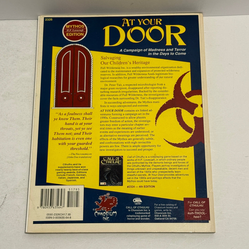 Call of Cthulhu: At Your Door Role-Playing Game