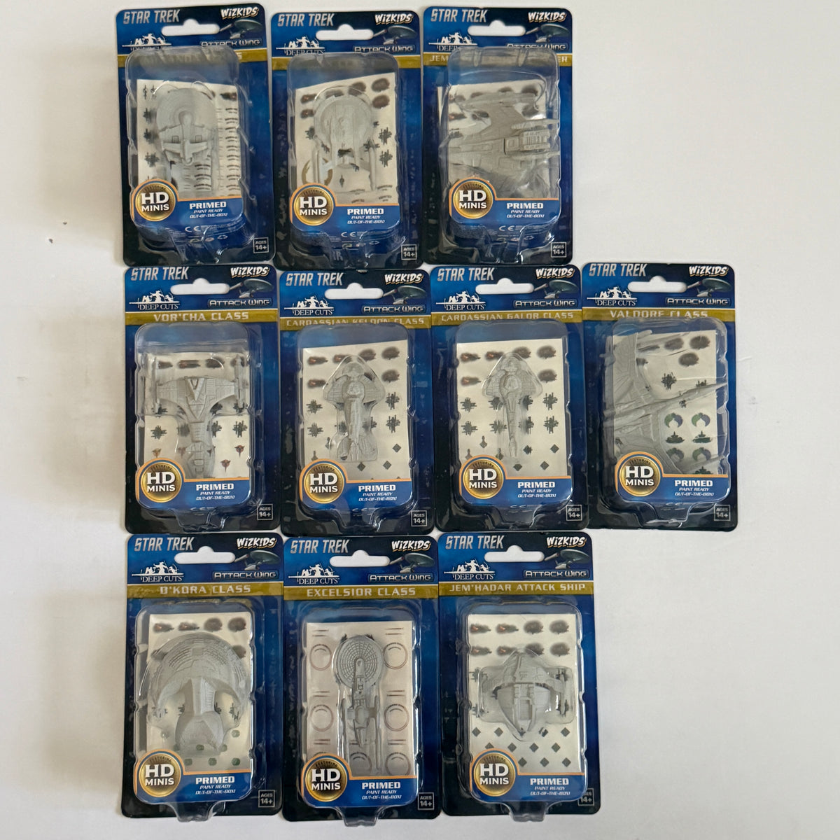 Star Trek: Attack Wing HD Minis Deep Cuts Bundle of 10 Ships