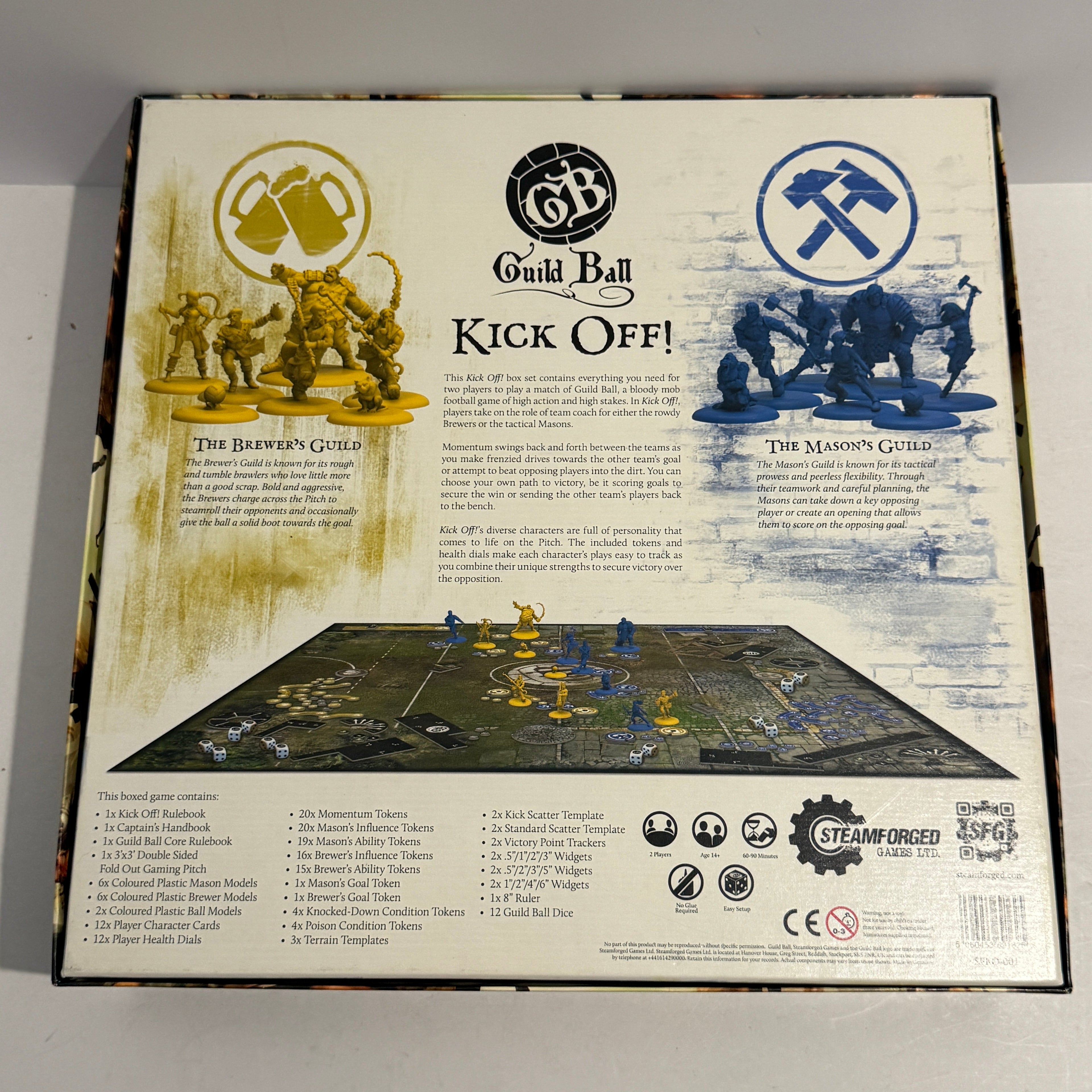 Guild Ball: Kick Off! Board Game w/ The Honest Land & Forged From Steel Expansions