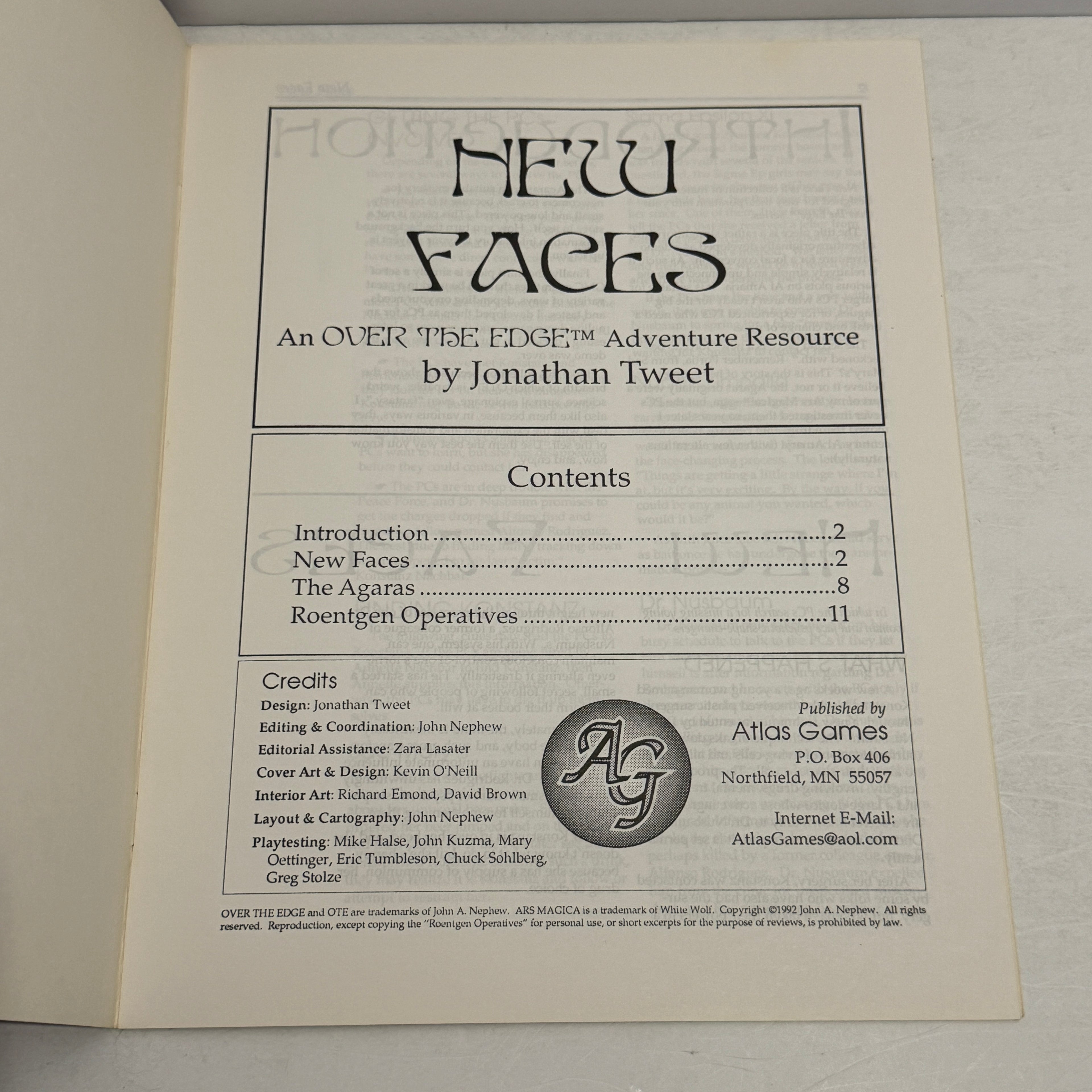 Over the Edge: New Faces Adventure Resource