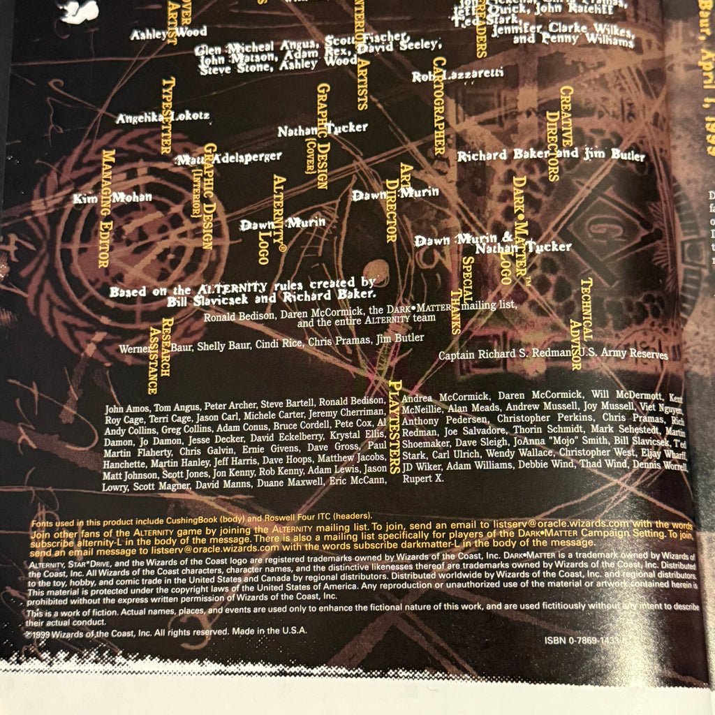 Alternity: Dark Matter Campaign Setting