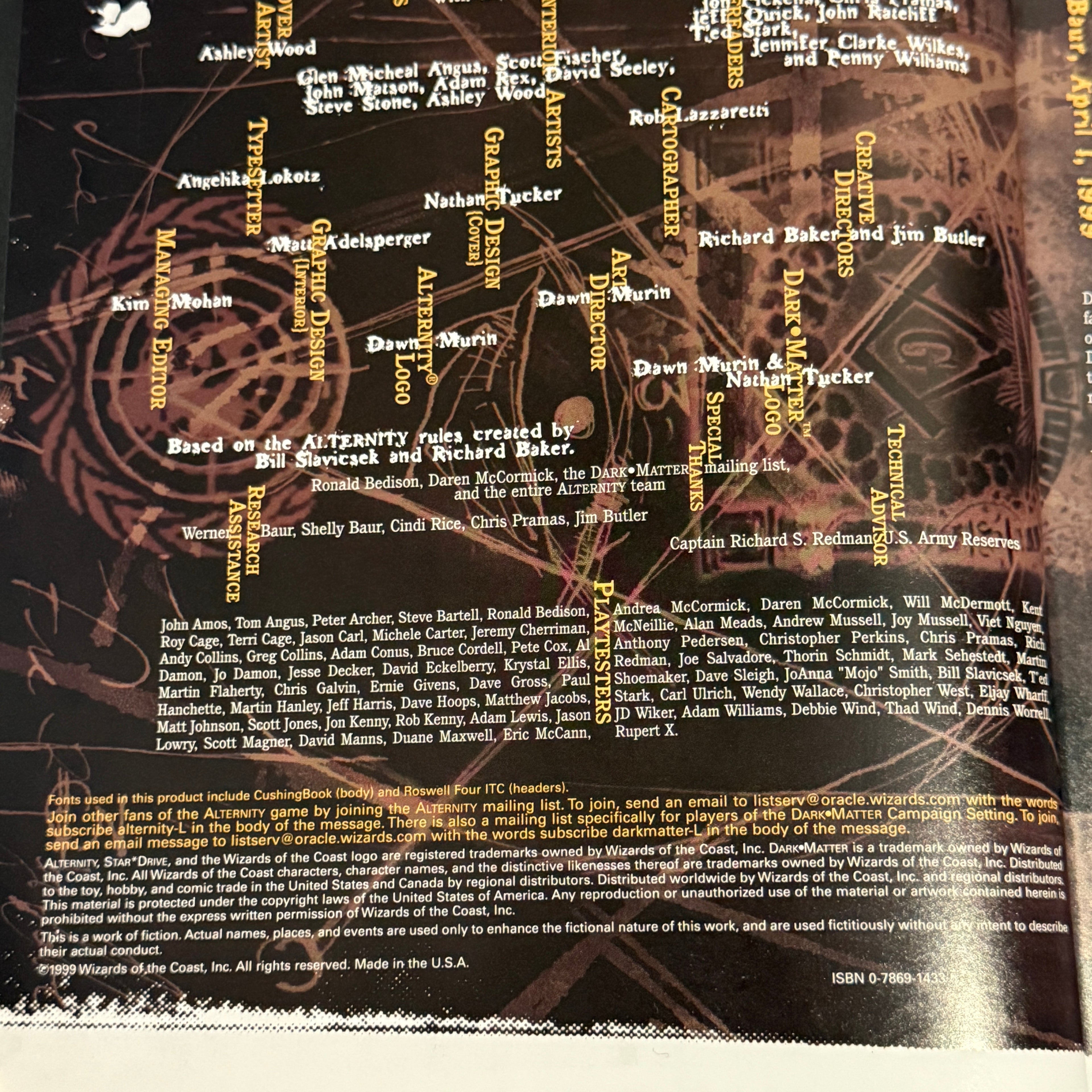Alternity: Dark Matter Campaign Setting