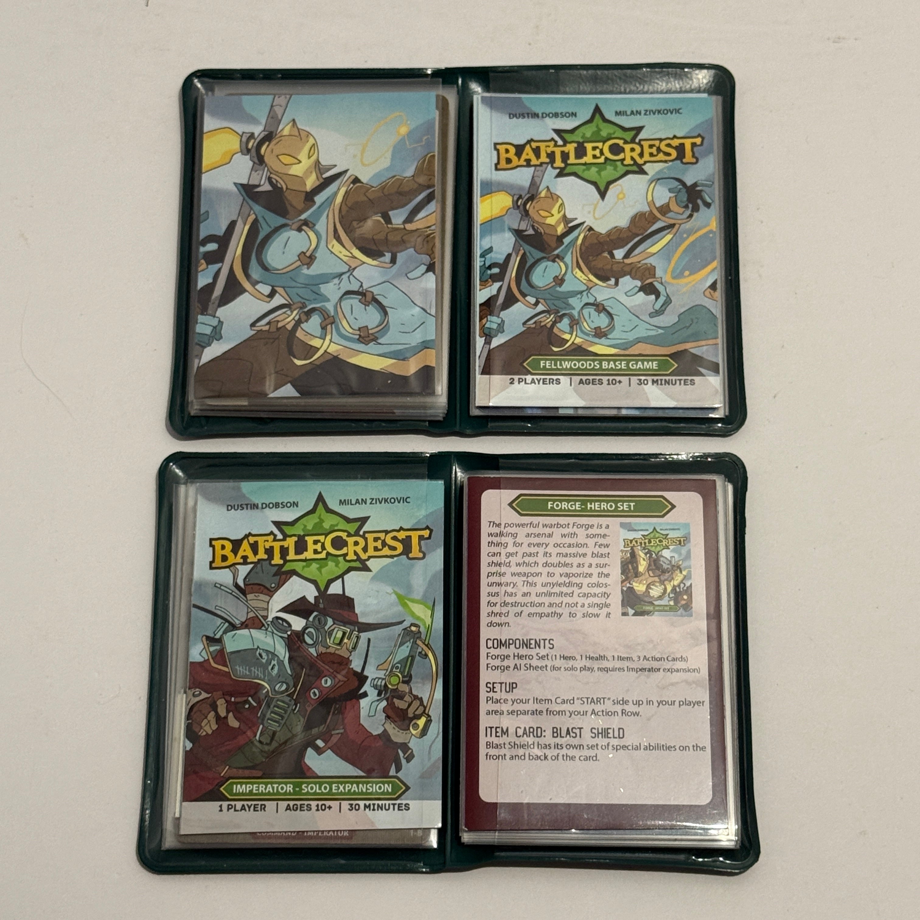 Battlecrest Fellwoods Game w/ Expansion Collection #1,  Pavl,  Korvu, Hero & AI Pack