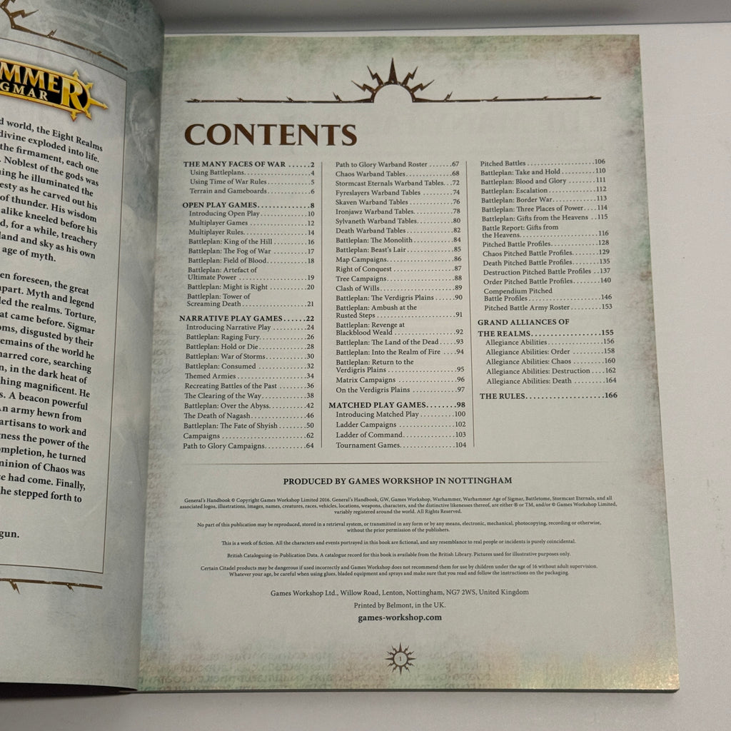 Warhammer: Age of Sigmar General's Handbook 2016