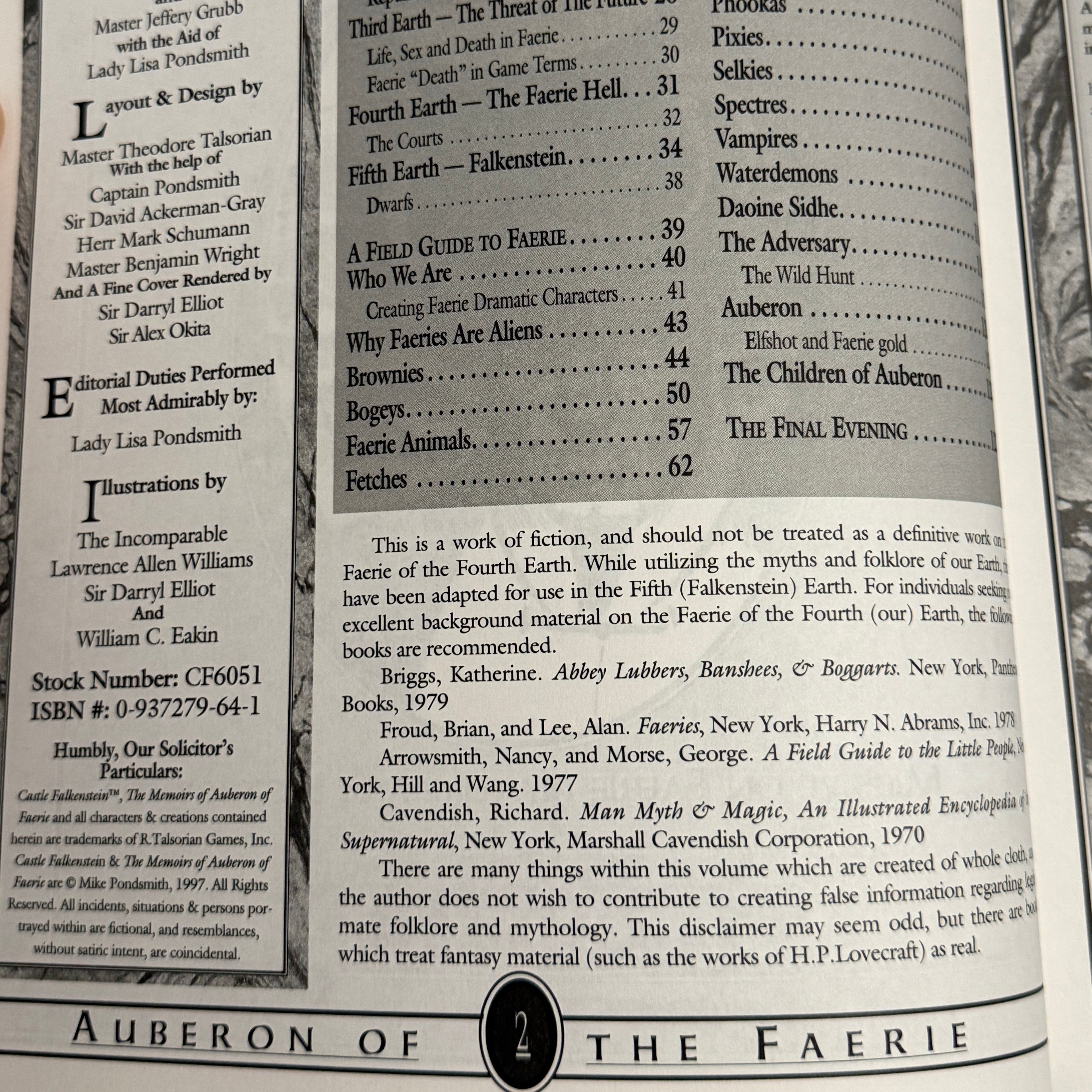 Castle Falkenstein: The Memoirs of Auberon of Faerie