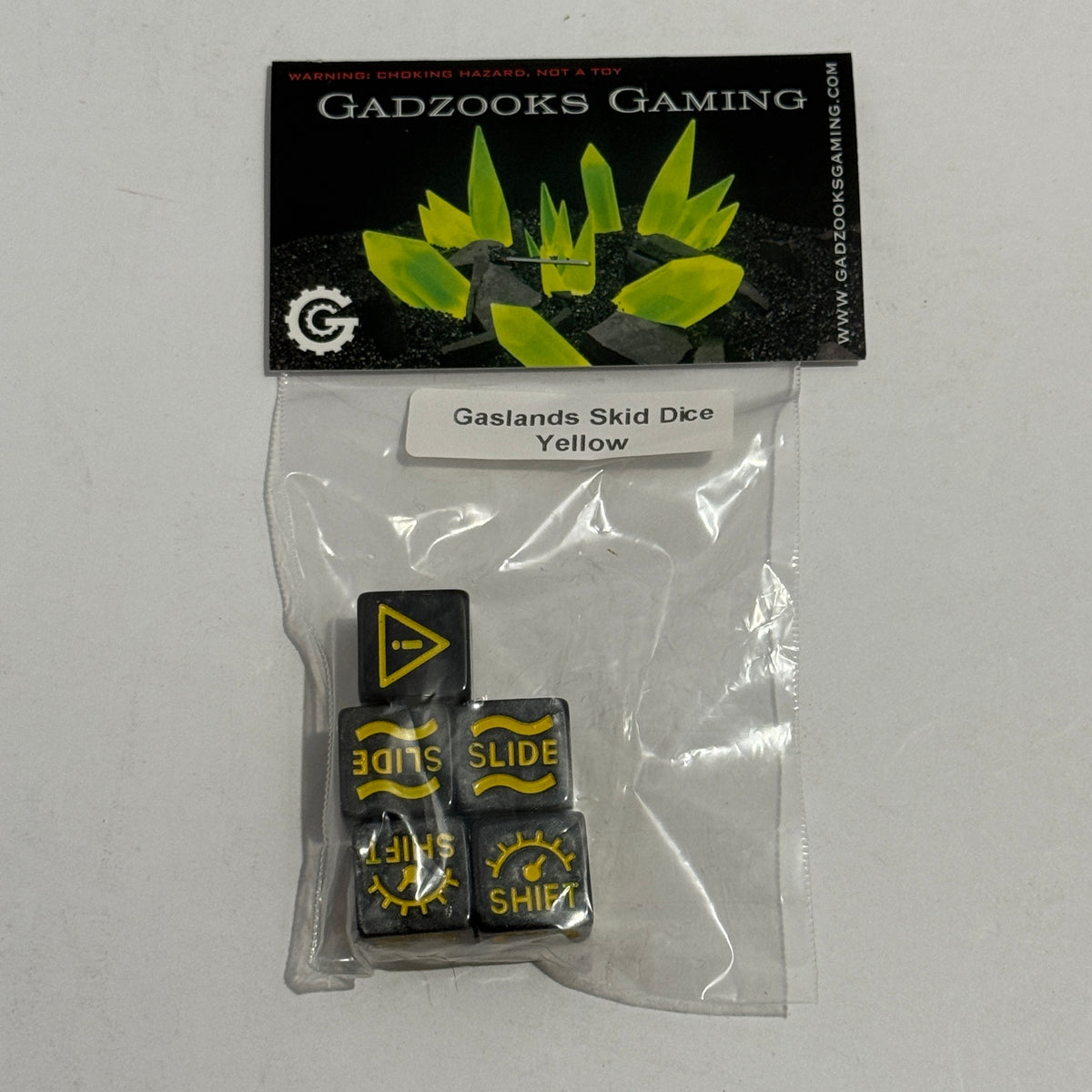 Gadzooks Gaming Gaslands Skid Dice (5) Yellow