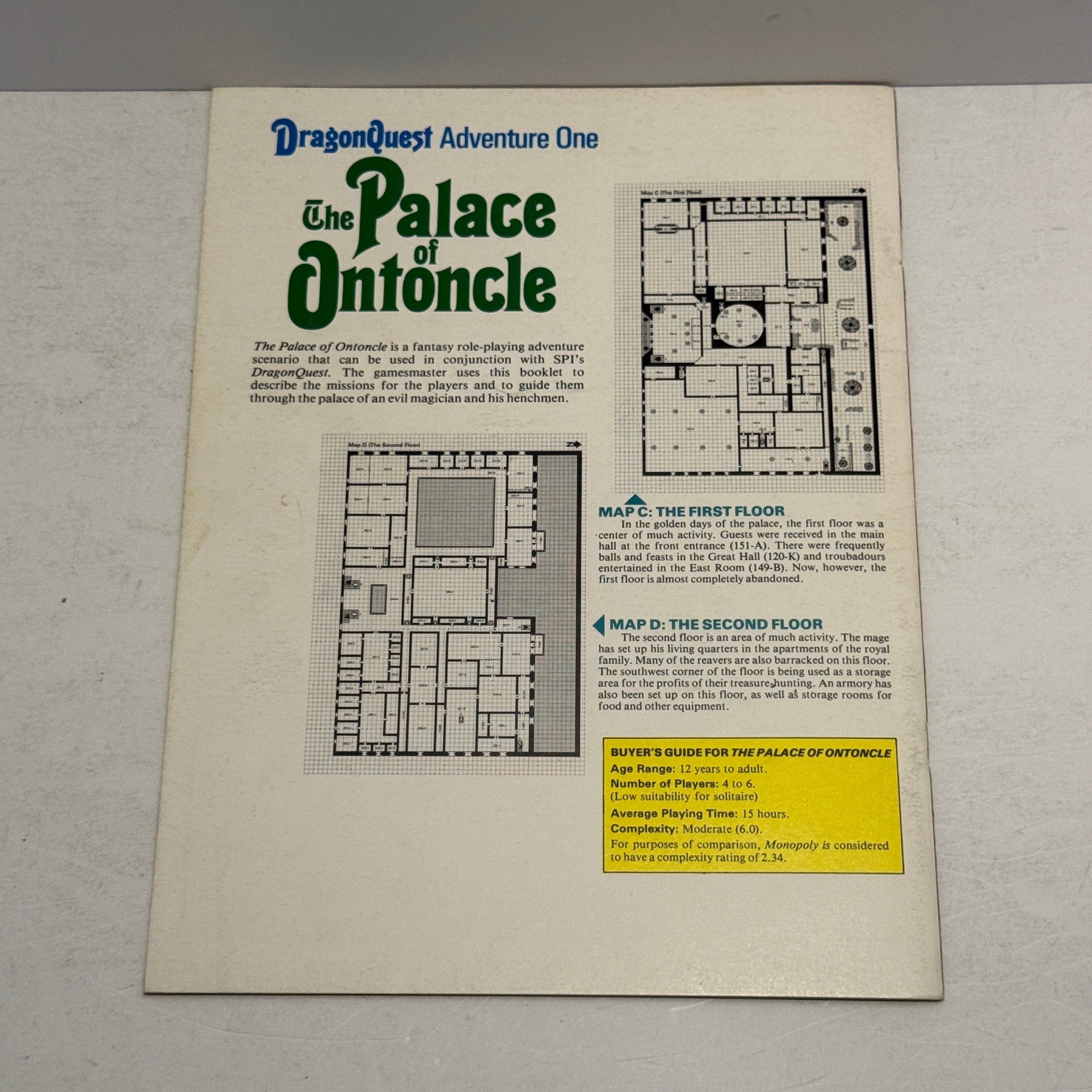 The Palace of Ontocle: Dragonquest Adventure #1