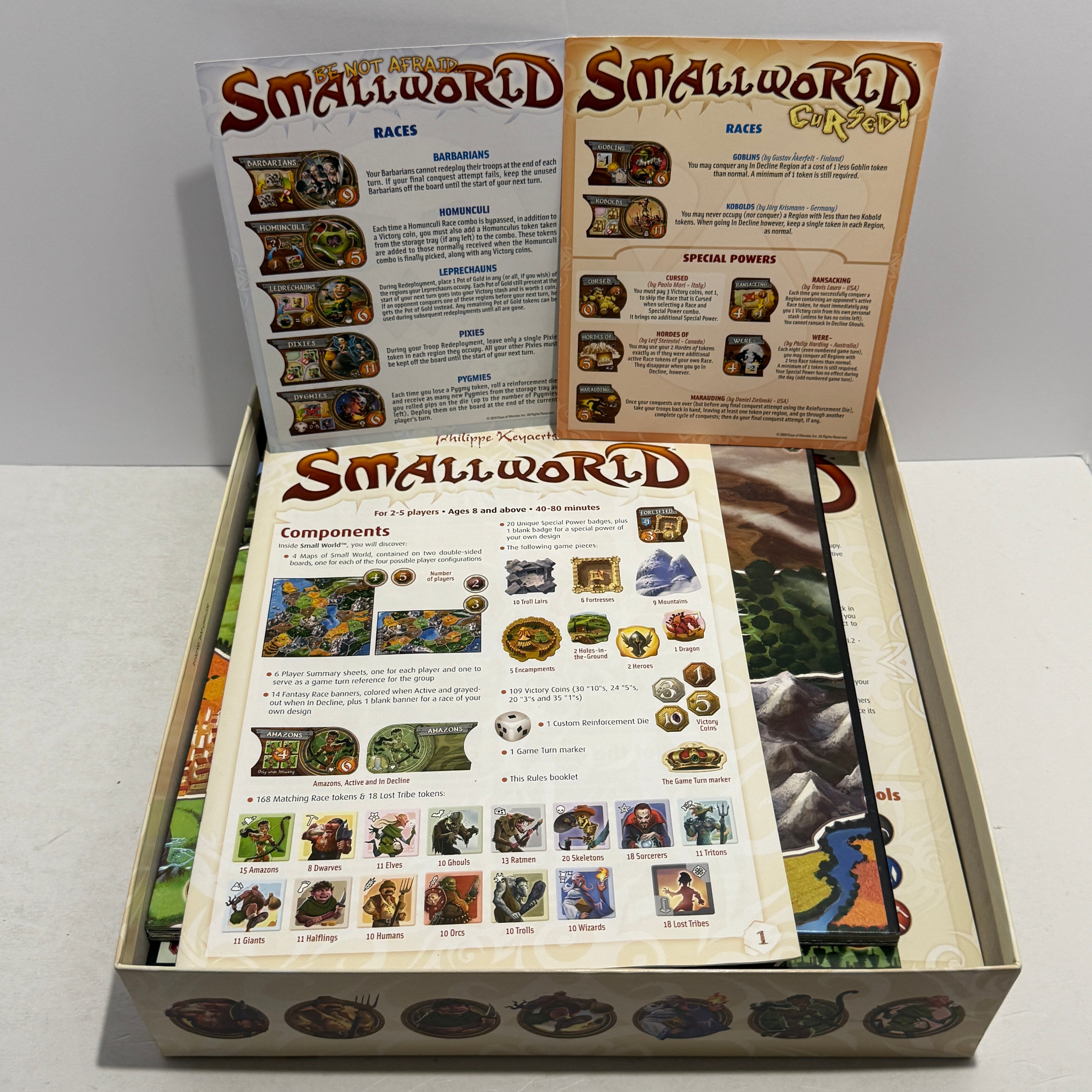 Small World Board Game /w 2 Expansions (Cursed!, Not Afraid)