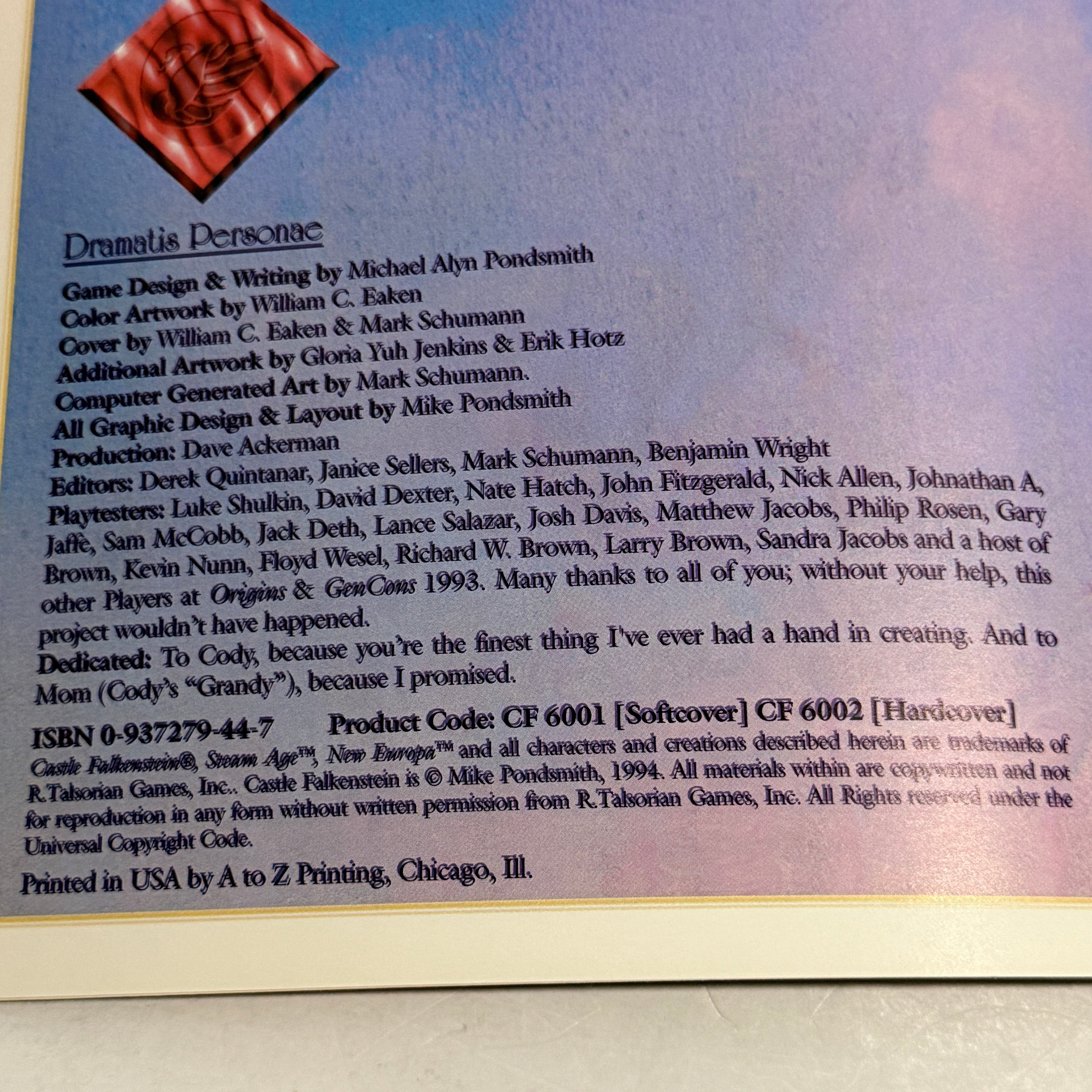 Castle Falkenstein: High Adventure in the Steam Age CF6001