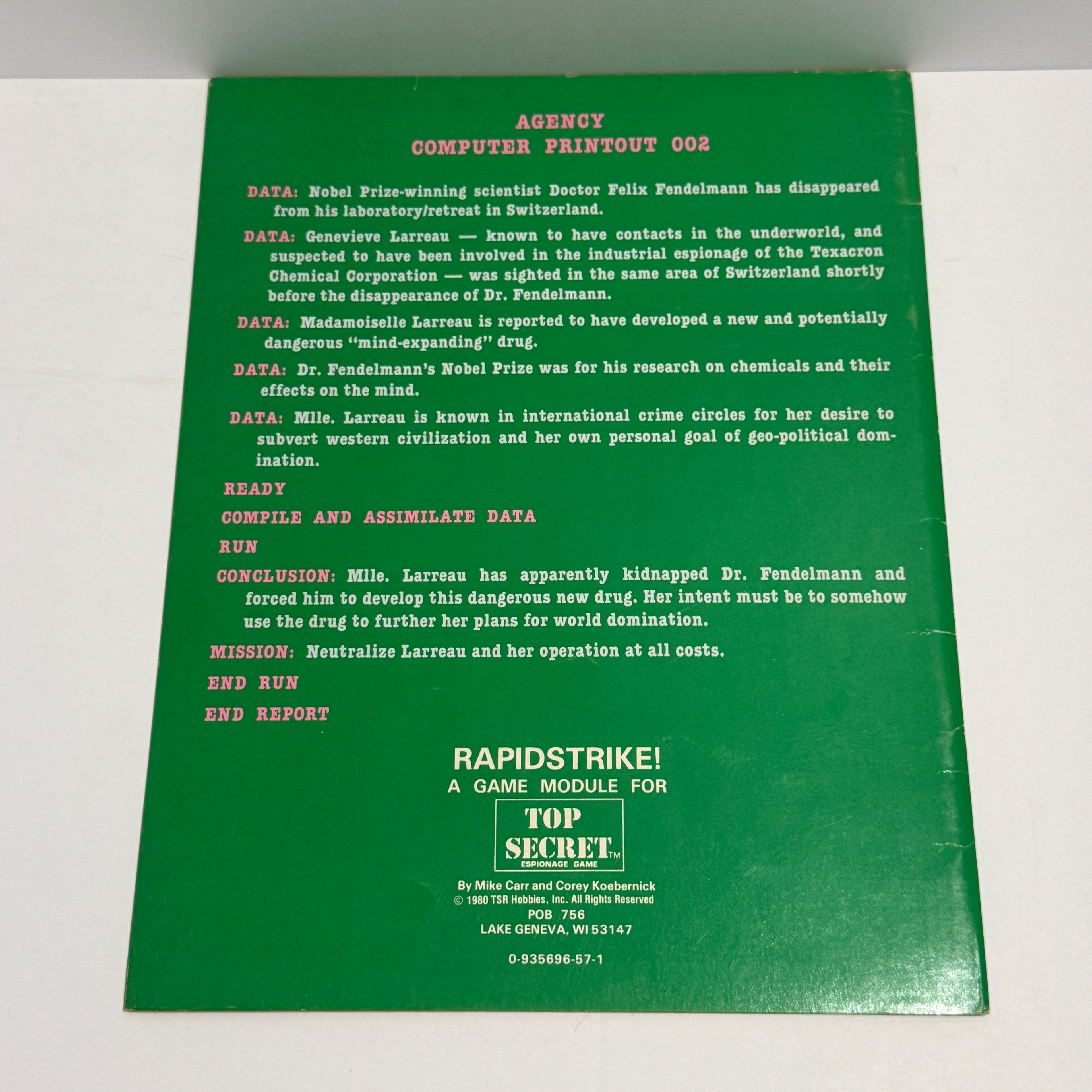 Operation Rapidstrike Mission Module TS 002 Top Secret
