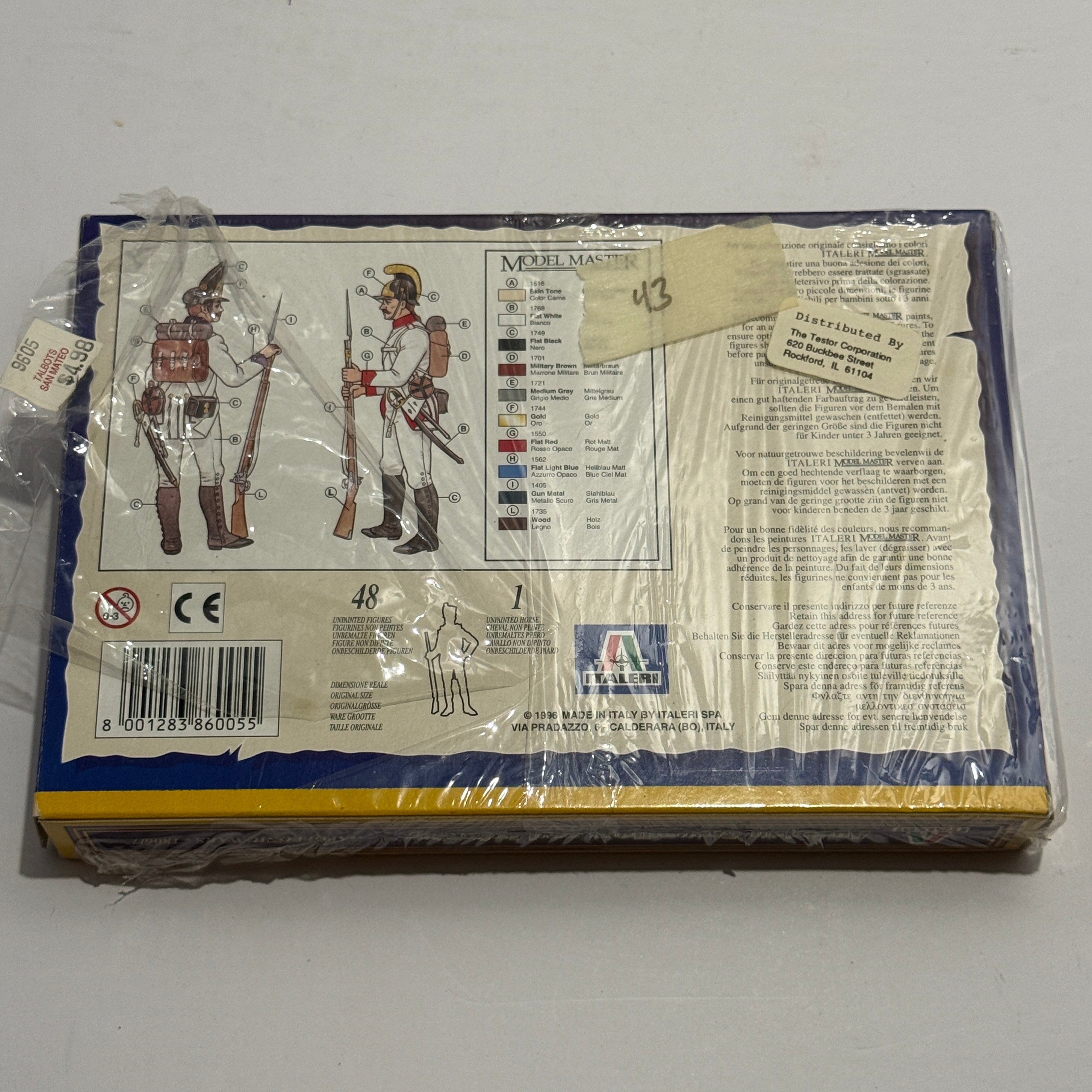 Italeri Austrian Grenadiers and Infantry 1/72 Scale Model Kit #6005