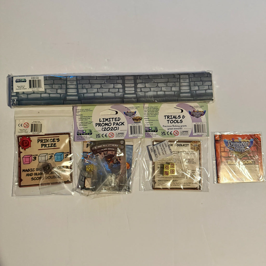 Dungeon Drop Game Lot Treasure Trunk, Deluxe Base Game, Dropped Too Deep & More!