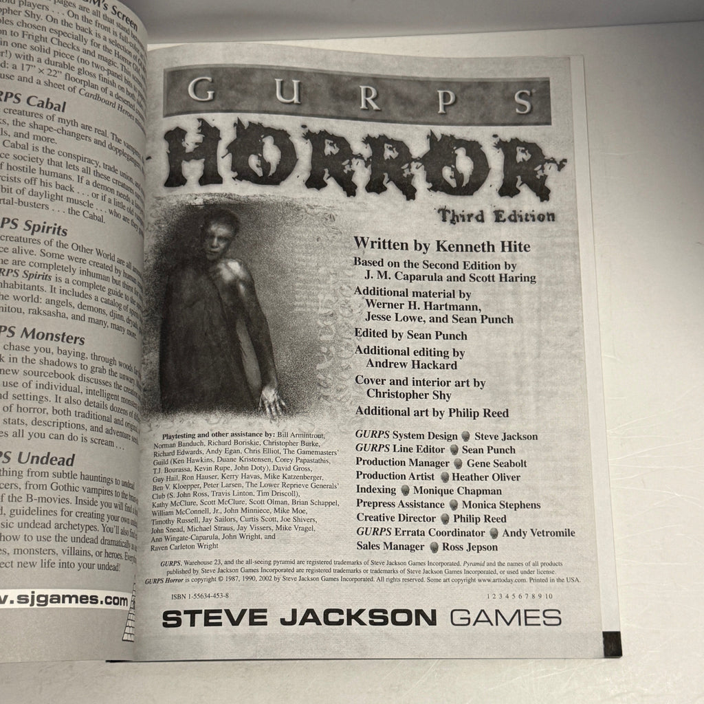 GURPS: Horror 3rd Edition