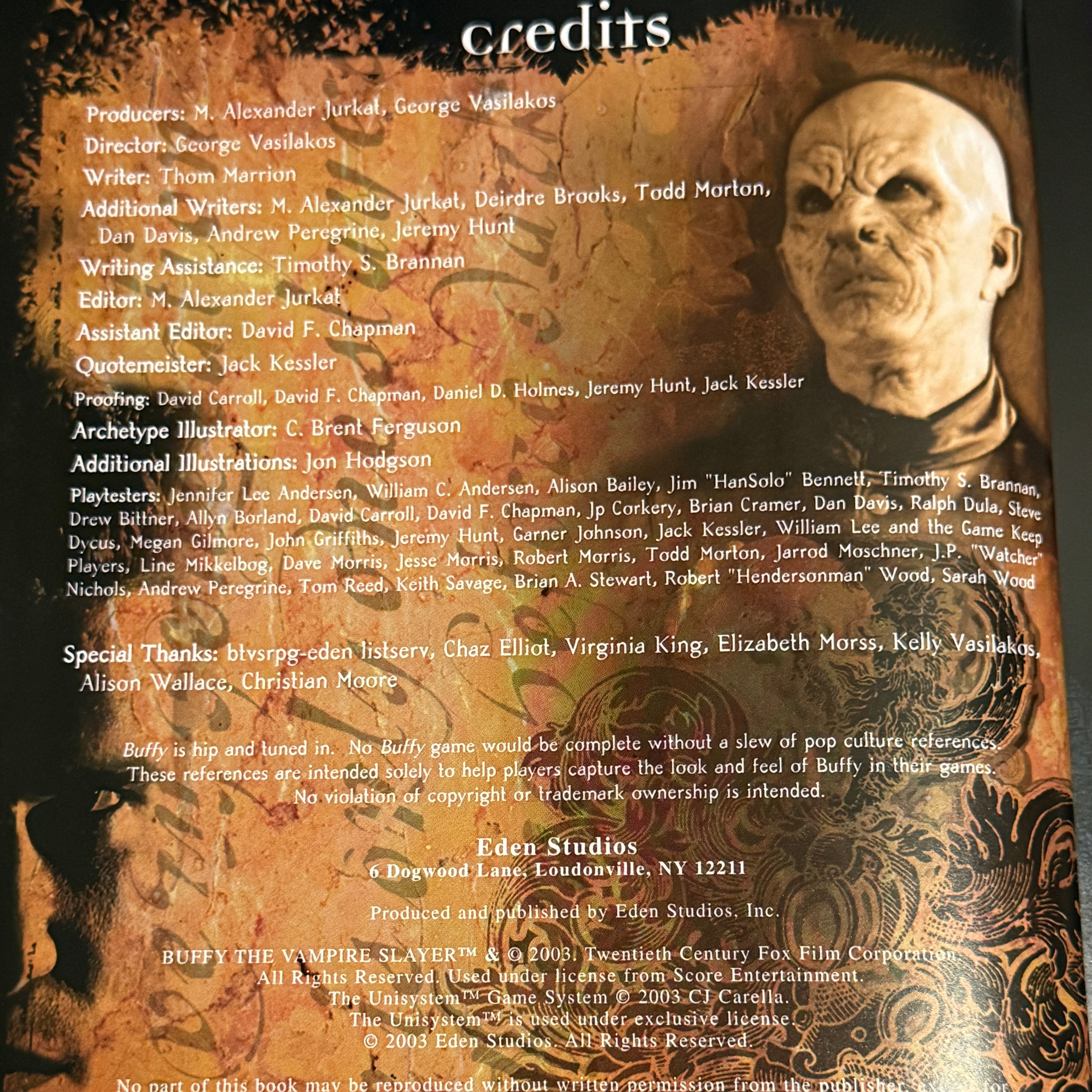 Buffy the Vampire Slayer RPG Monster Smackdown