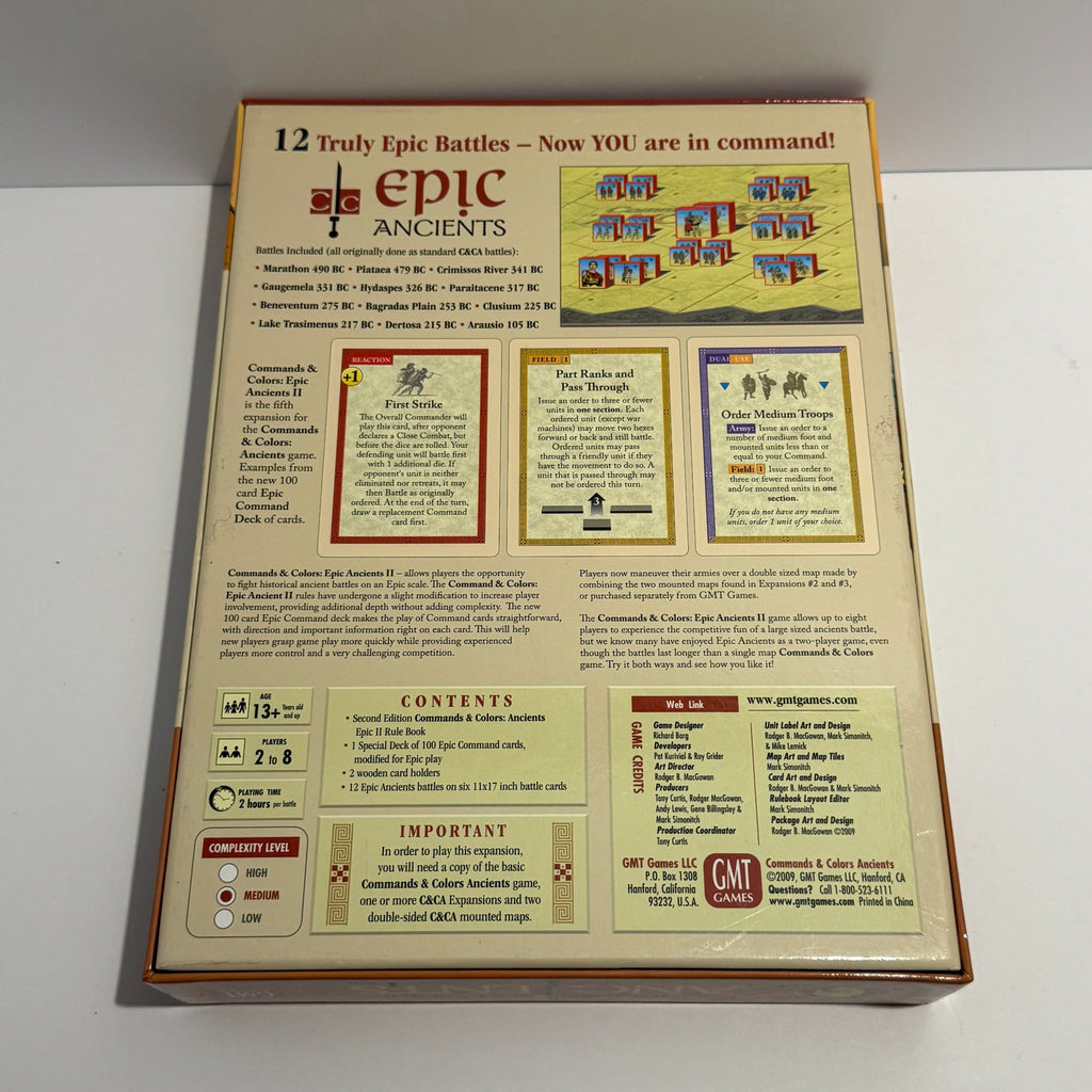 Commands & Colors Ancients Expansion Nr. 5 Epic Ancients 2