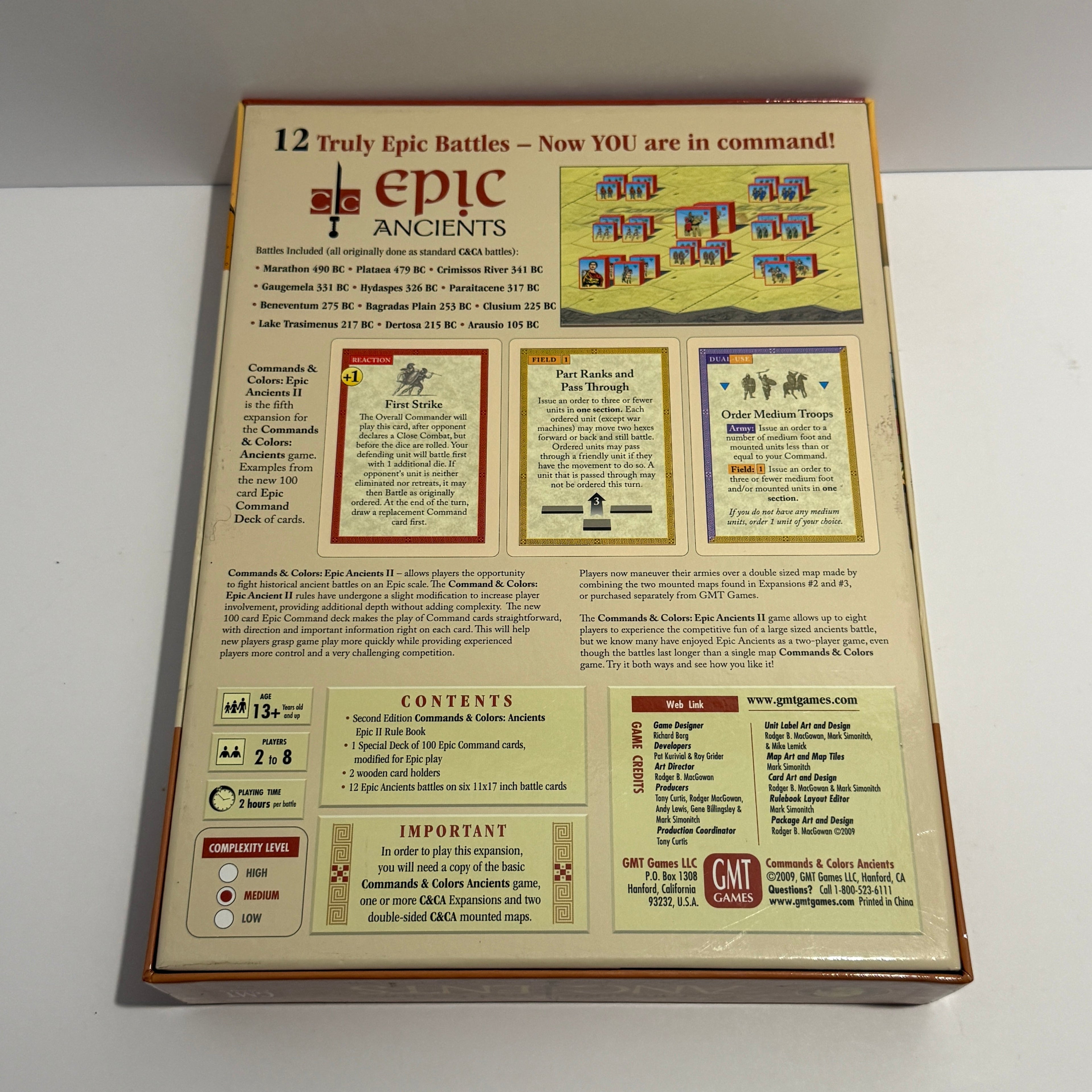 Commands & Colors Ancients Expansion Nr. 5 Epic Ancients 2