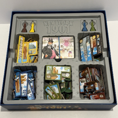 New York 1901 Board Game w/ Flatiron & Painted Figures Expansions