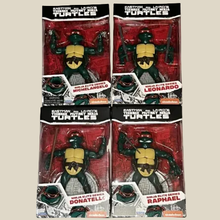 TMNT Ninja Turtles Elite Series Complete Set of 4 Figs.