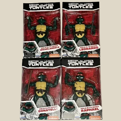 TMNT Ninja Turtles Elite Series Complete Set of 4 Figs.